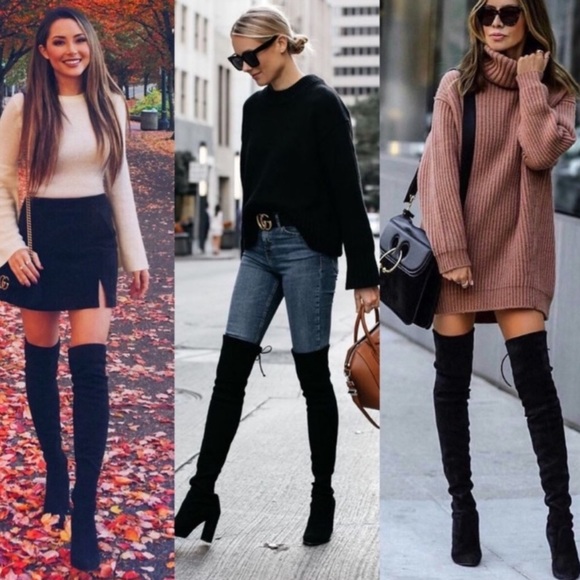 LAST PAIR! Zoe Over Knee Suede Boots - Picture 2 of 3